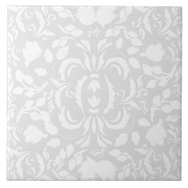 William Morris hellgrau-weiße Muster Fliese