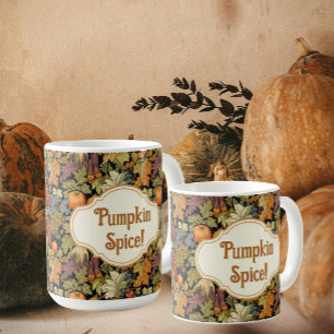 William Morris Herbst-Kürbis-Gewürz Personalisiert Kaffeetasse