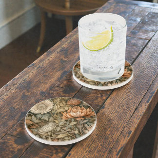 William Morris Herbstblumen Getränkeuntersetzer