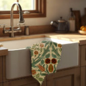 William Morris Herbstfarben Floral, Englisch Hütte Geschirrtuch