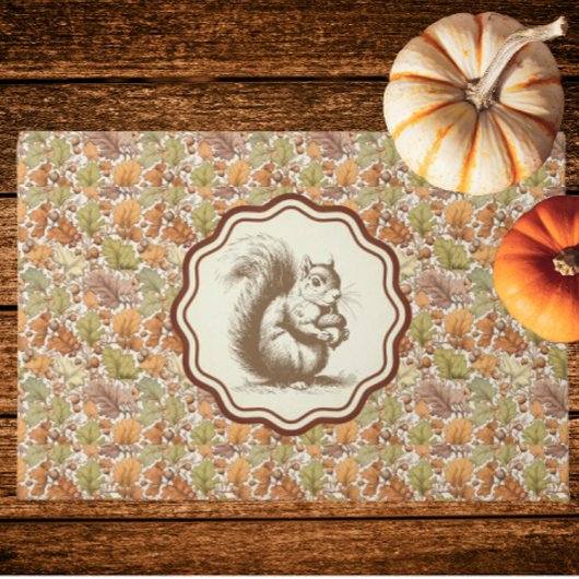 William Morris Herbstlaub Vintage Eichhörnchen Fußmatte