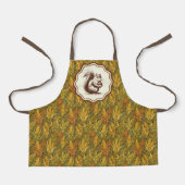William Morris Herbstmais Eichhörnchen Retro  Schürze (Vorderseite)
