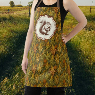 William Morris Herbstmais Eichhörnchen Retro Schürze