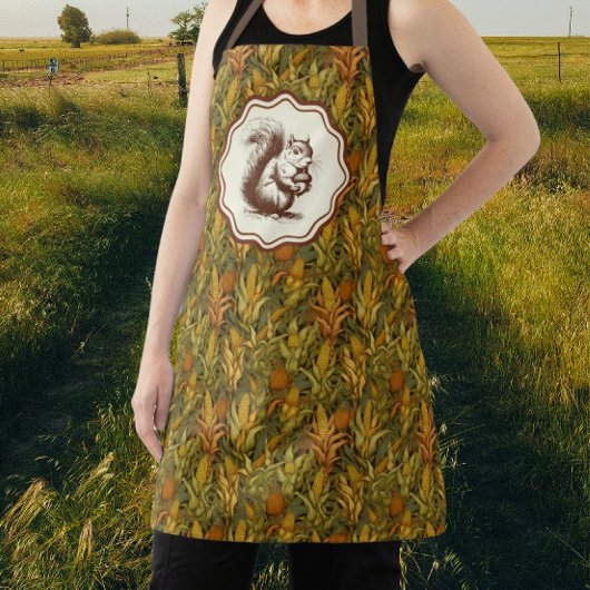 William Morris Herbstmais Eichhörnchen Retro  Schürze