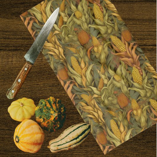 William Morris Herbstmais Retro Geschirrtuch