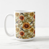 William Morris Herbstsonnenblumen Vögel Herbst Kaffeetasse (Links)