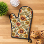 William Morris Herbstsonnenblumen Vögel Herbst Ofenhandschuh (Oben unten)