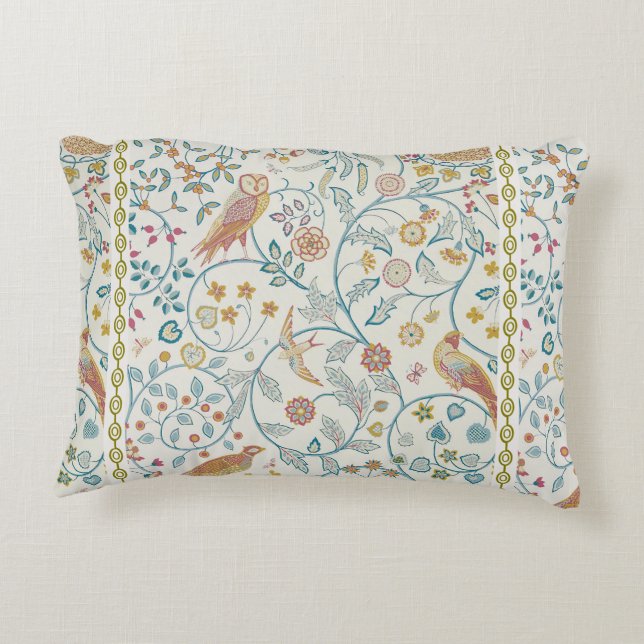 William Morris - Hintergrund und Berries Dekokissen (Rückseite)