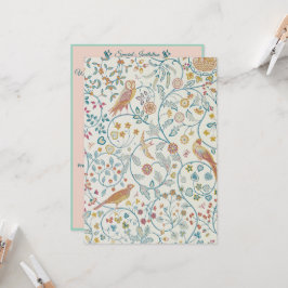 William Morris - Hintergrund und Berries Einladung