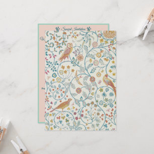 William Morris - Hintergrund und Berries Einladung