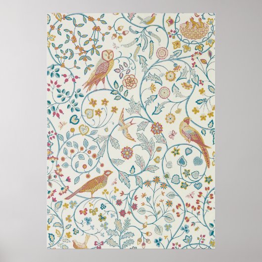 William Morris - Hintergrund und Berries Poster (Vorne)