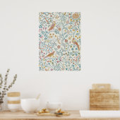 William Morris - Hintergrund und Berries Poster (Küche)