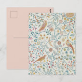 William Morris - Hintergrund und Berries Postkarte (Vorne/Hinten)