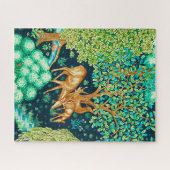 William Morris Hirsch am Bach Teppichdruck Puzzle (Horizontal)