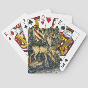 William Morris Hirsch und Schilde in üppiger Lands Spielkarten