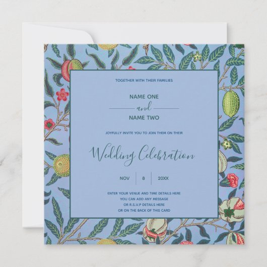 William Morris-Hochzeit Einladung (Vorderseite)