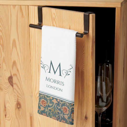 William Morris Holland Park Blue & White Custom Geschirrtuch (Drittel gefaltet)