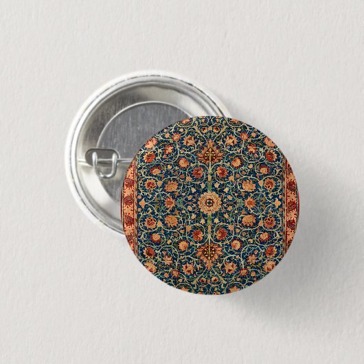 William Morris Holland Park Carpet Pattern Button (Vorne & Hinten)