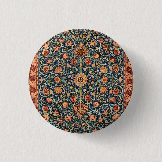 William Morris Holland Park Carpet Pattern Button (Vorderseite)