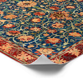 William Morris Holland Park Carpet Pattern Poster (Ecke)