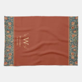 William Morris Holland Park Rust Red Personalisier Geschirrtuch (Horizontal)