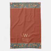 William Morris Holland Park Rust Red Personalisier Geschirrtuch (Vertikal)