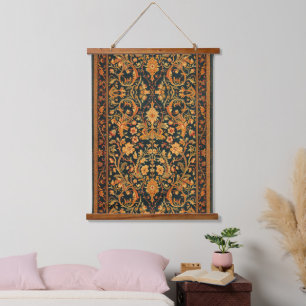 William Morris Holland Park Teppich Vintage-Muster Wandteppich Mit Holzrahmen