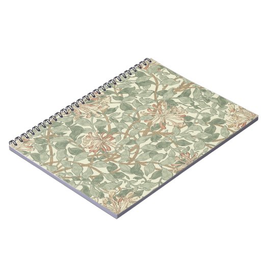 William Morris Honeysuckle Blume Wallpaper Notizblock (Linke Seite)
