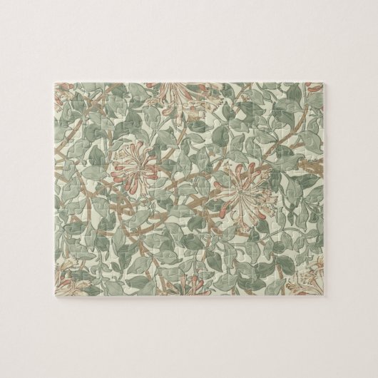 William Morris Honeysuckle Blume Wallpaper Puzzle (Horizontal)