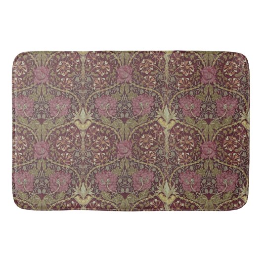 William Morris, Honeysuckle, Blumenmuster, Kunst Badematte (Vorderseite)