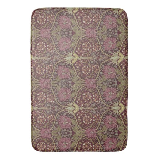 William Morris, Honeysuckle, Blumenmuster, Kunst Badematte (Vorderseite Vertikal)