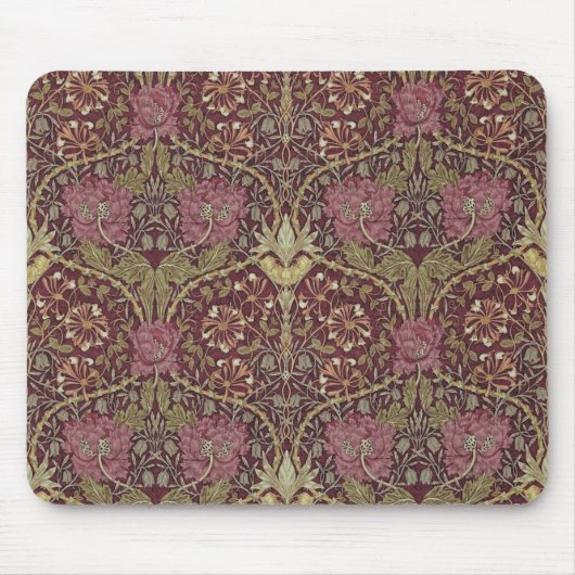 William Morris, Honeysuckle, Blumenmuster, Kunst Mousepad (Vorne)