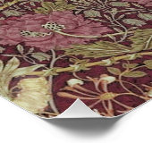 William Morris, Honeysuckle, Blumenmuster, Kunst Poster (Ecke)