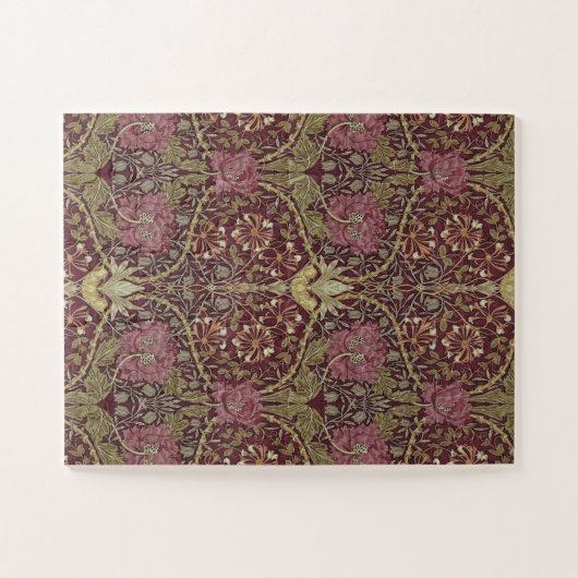 William Morris, Honeysuckle, Blumenmuster, Kunst Puzzle (Horizontal)