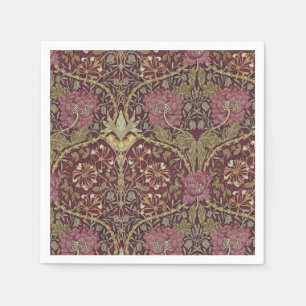 William Morris, Honeysuckle, Blumenmuster, Kunst Serviette