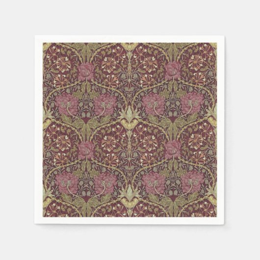 William Morris, Honeysuckle, Blumenmuster, Kunst Serviette (Vorderseite)