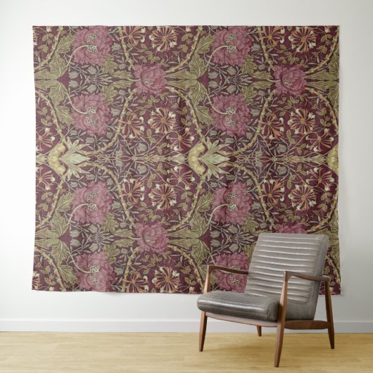 William Morris, Honeysuckle, Blumenmuster, Kunst Wandteppich (Beispiel (Horizontal))