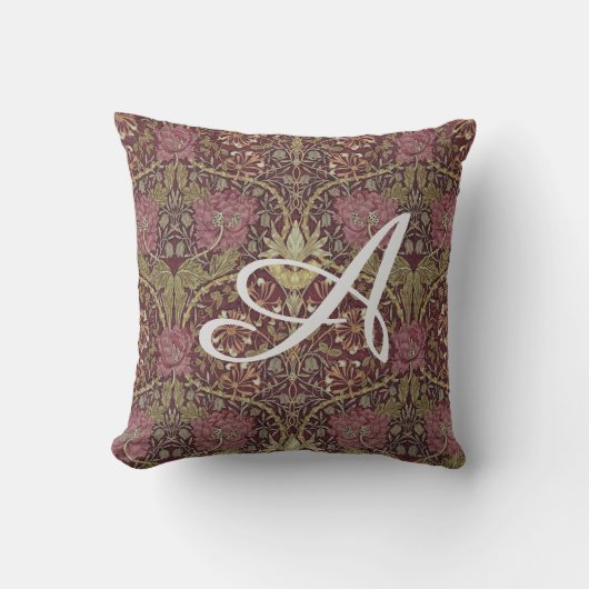 William Morris, Honeysuckle, blumenreich. Muster, Kissen (Vorderseite)