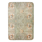 William * Morris Honeysuckle Botanical Peach Green Badematte (Vorderseite Vertikal)