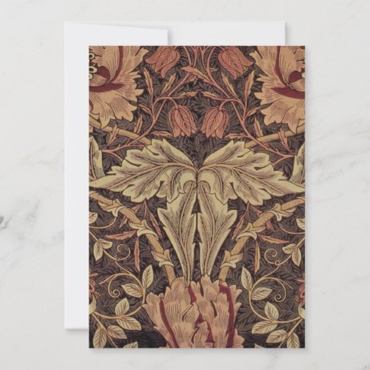 William Morris Honeysuckle Classic Einladung (Rückseite)