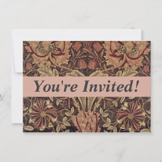 William Morris Honeysuckle Classic Einladung (Vorderseite)