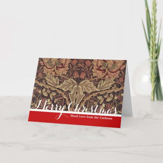 William Morris Honeysuckle Classic Feiertagskarte (Vorderseite)