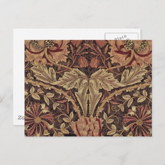 William Morris Honeysuckle Classic Postkarte (Vorne/Hinten)