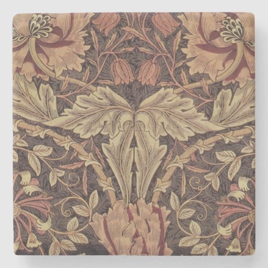 William Morris Honeysuckle Classic Steinuntersetzer (Vorderseite)