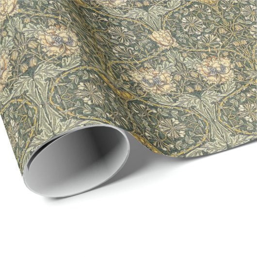 William Morris Honeysuckle Design Geschenkpapier (Rolleneckpunkt)