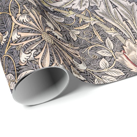 William Morris Honeysuckle Design Geschenkpapier (Rolleneckpunkt)