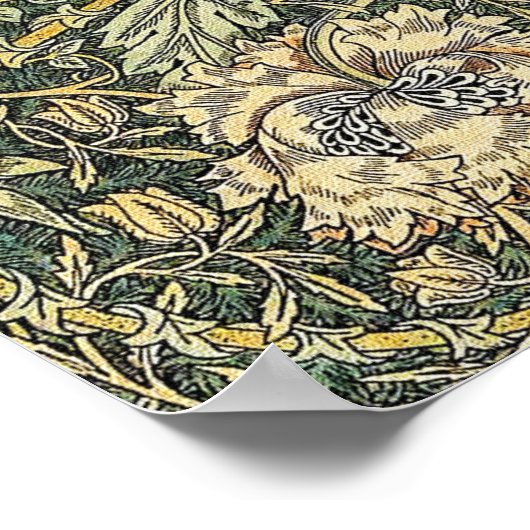 William Morris Honeysuckle Design Poster (Ecke)