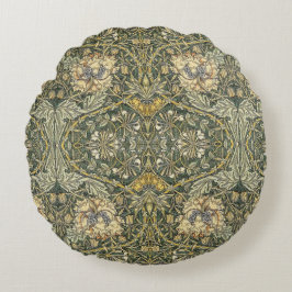 William Morris Honeysuckle Design Rundes Kissen