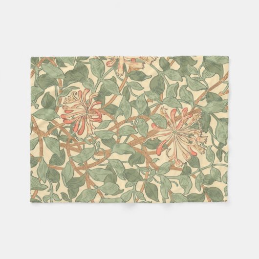 William Morris Honeysuckle Fleecedecke (Vorderseite (Horizontal))