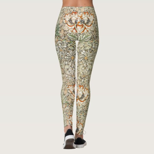 William Morris Honeysuckle Floral Pattern Leggings (Rückseite)